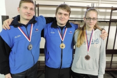 U19 - zleva Hoffman Martin, Jan Strnad, Gabriela Baigarová